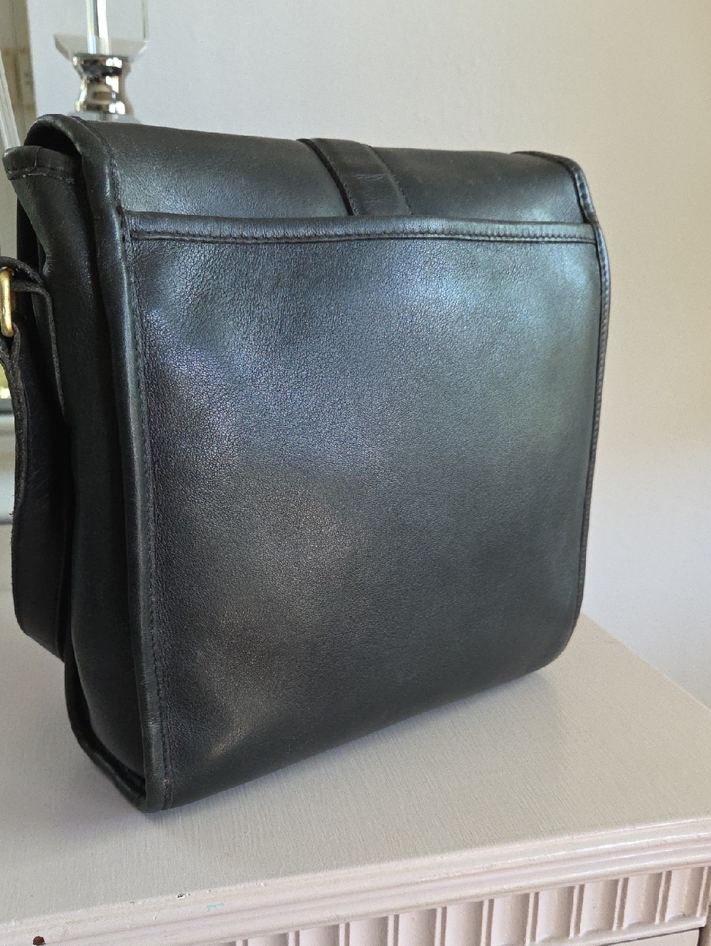 COACH Black Scout Vintage Leather Crossbody Bag 1980s - Picture 8 of 16